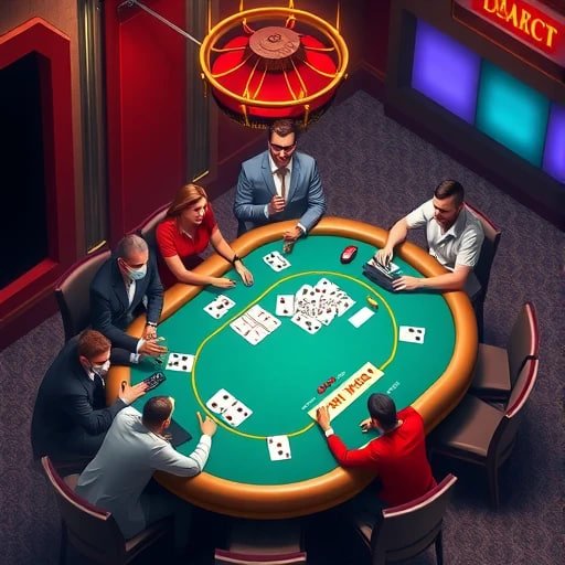 Blackjack tournament interface showing player hand, current score, leaderboard rank, and tournament timer